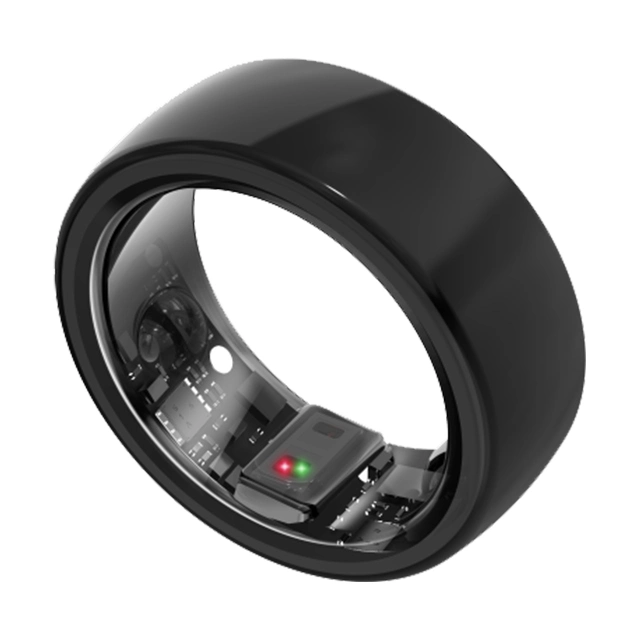Relógio de monitorização de anel de fitness para homem preto com artigos eletrónicos Tasbeeh Counter Anel inteligente para homem Android
