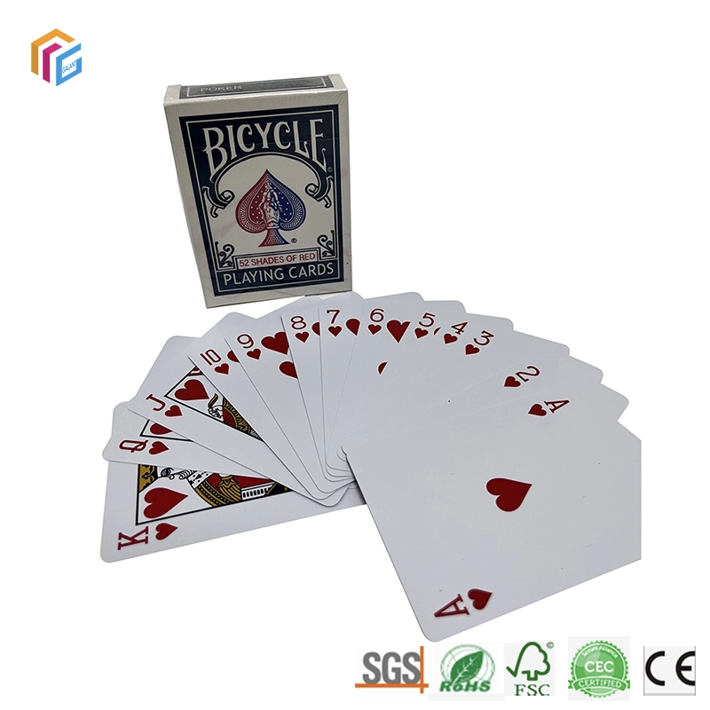 Custom Design Printing Board Game Gold Foil Stamping Poker Size Linens Effect Black Core Paper Playing Cards