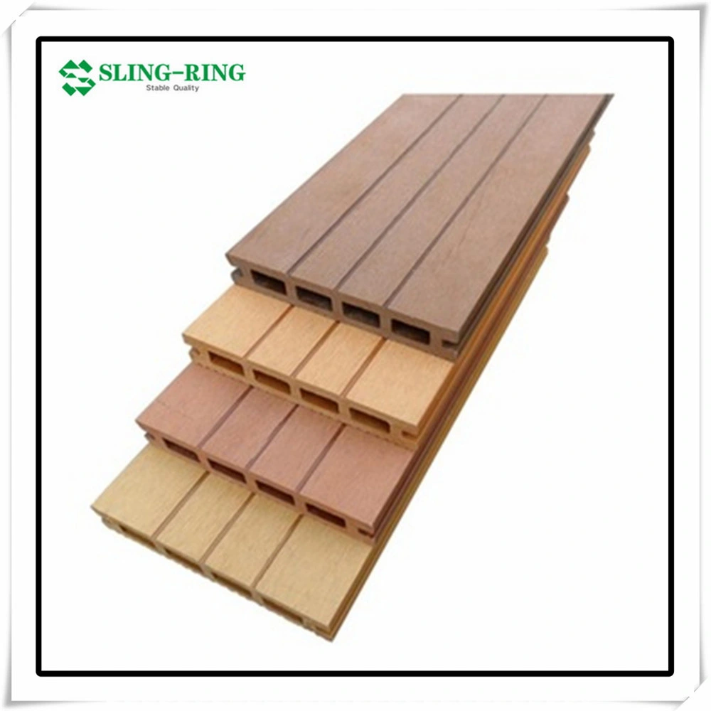 Outdoor Wood Grain Deep 3D Embossing Wood Plastic Composite WPC Deck Tiles