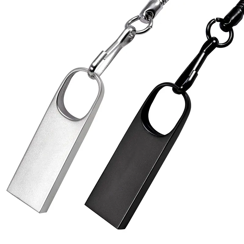 USB Flash Drive 64GB 32GB 16GB 8GB 4GB Pen Drive Pendrive Waterproof Metal Silver U Disk Memoria Cel USB Stick Gift