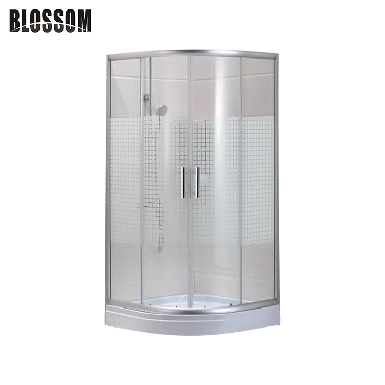 Hangzhou Curved Glass Printed Glass Simple Shower Room Cabin (BLS-9206)