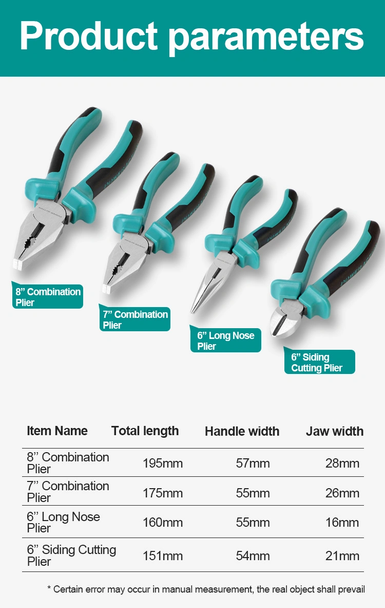 Power Action Combination Plier with TPR Handle