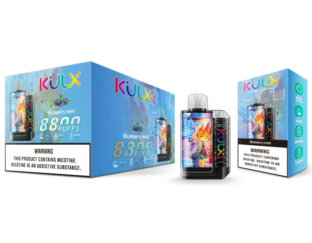 Kulx Disposable/Chargeable Vape 8800 9000 Pulffs 0% 2% 5% صفر نيكوتين [فسكرد]