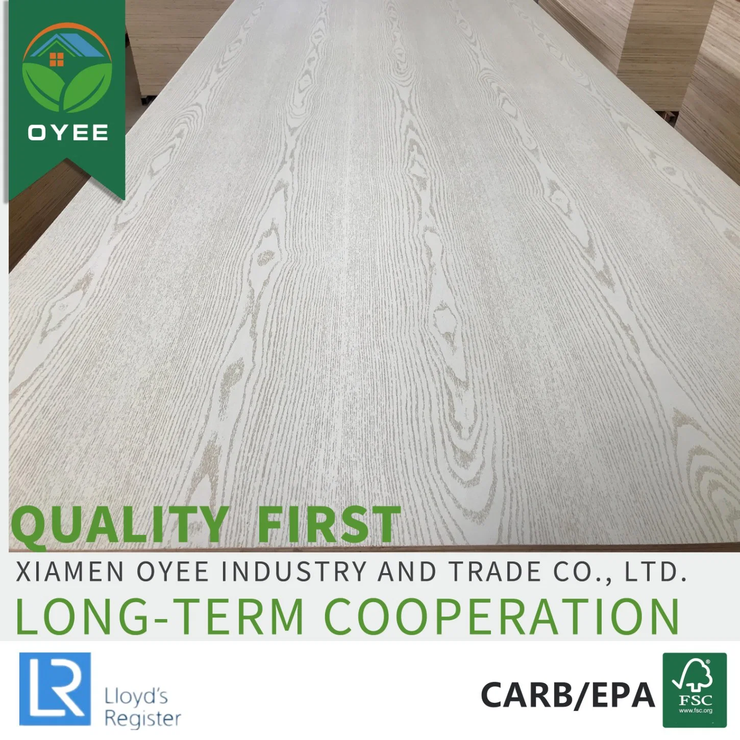 Madera prensada en caliente grano/Melamina Blanca Contrachapado laminado Filipinas