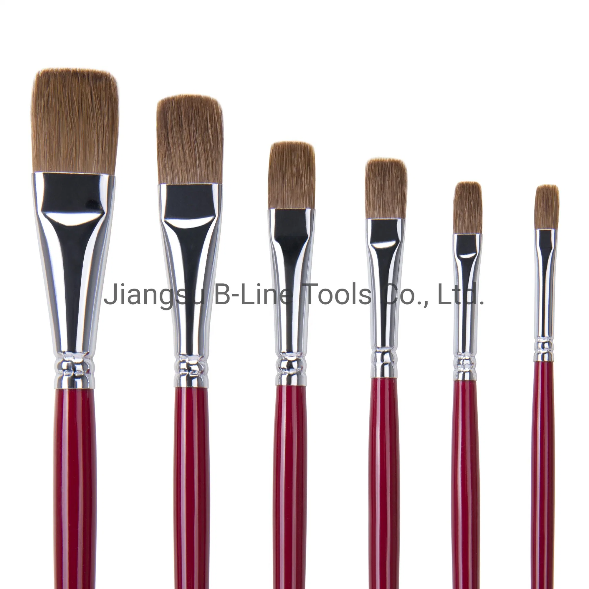Artist Brush 6PCS Nylon Hair Wood Handle Paint Brush Set for Acrylic Watercolor Oil Painting