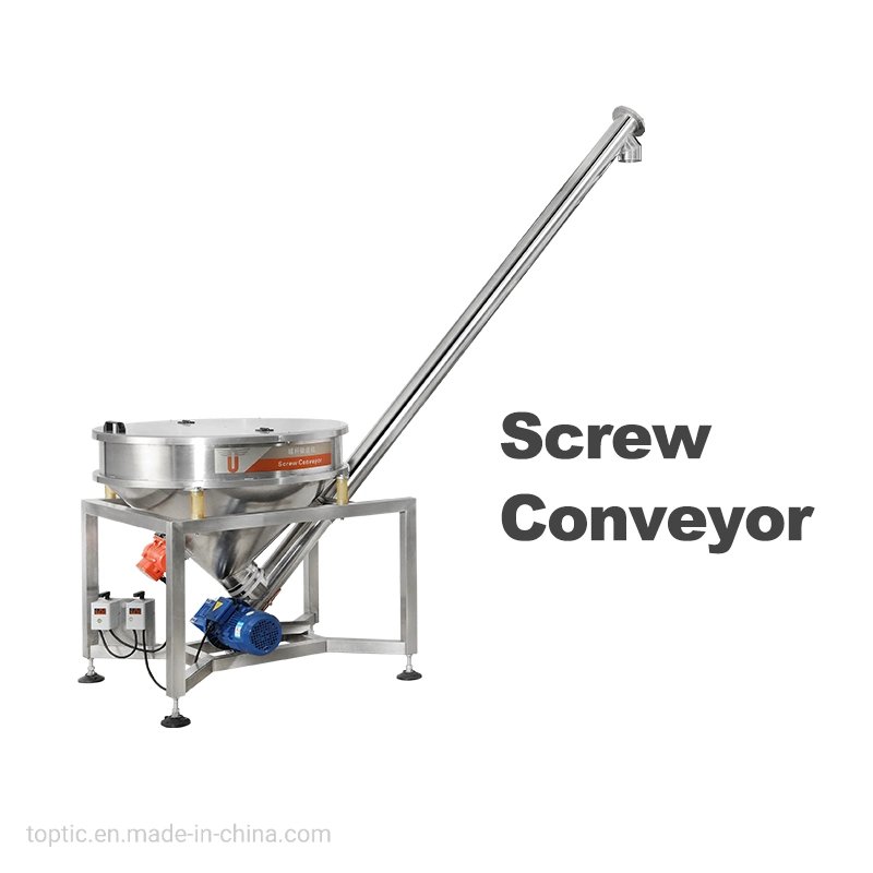 ODM/OEM Cocoa Powder Flour Powder Conveying 200L Hopper Volume Screw Conveyor