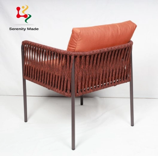 Custom Made Modern Style Patio Outdoor Garden Furniture Rope Weavinq Outdoor Leisure Dining Sofa Chair