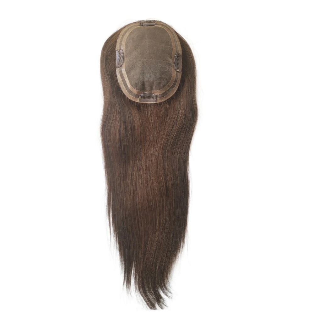 Monofilament Base Virgin Human Hair Toppers for Thinning Hair Women