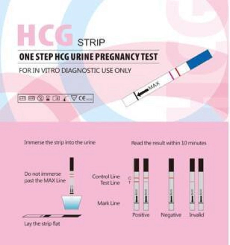 Family Self-Checking HCG Test Strip with Ce and ISO