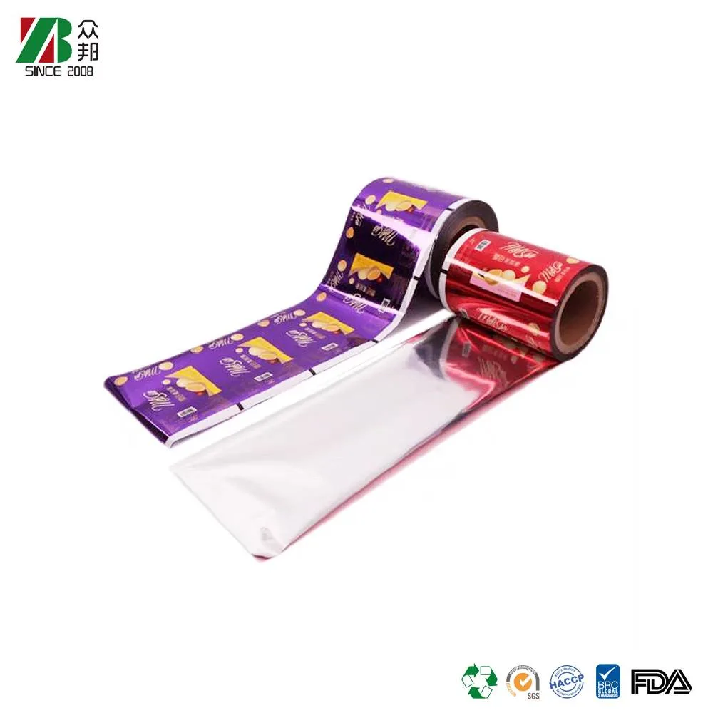 Custom printing Food packaging Moisture Proof Aluminum Plastic roll stock film for Candy / Chocolate Composite Roll Film  ,laminated plastic packaging bag