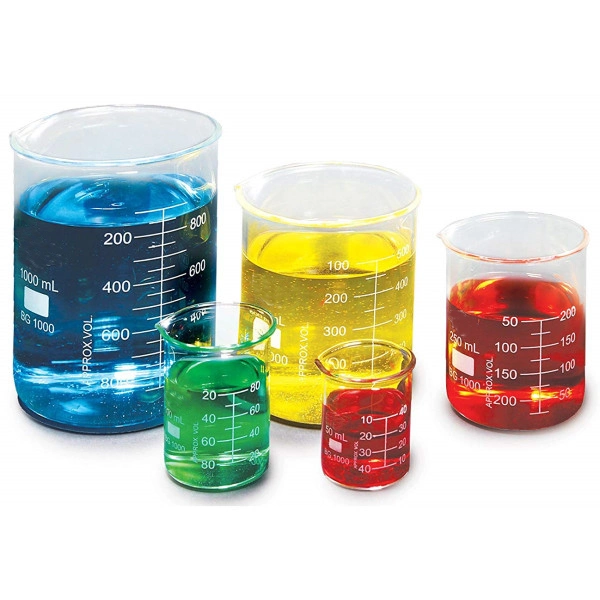 Laboratoire Chimie Bécher en verre borosilicaté 3.3 de forme haute de 250 ml, 500 ml, 1000 ml et 2000 ml.