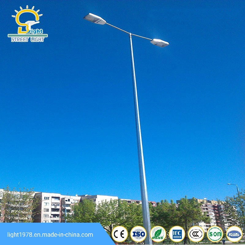 Outdoor 6-12m Hot DIP Galvanized Street Light Pole with 5 Years Warranty