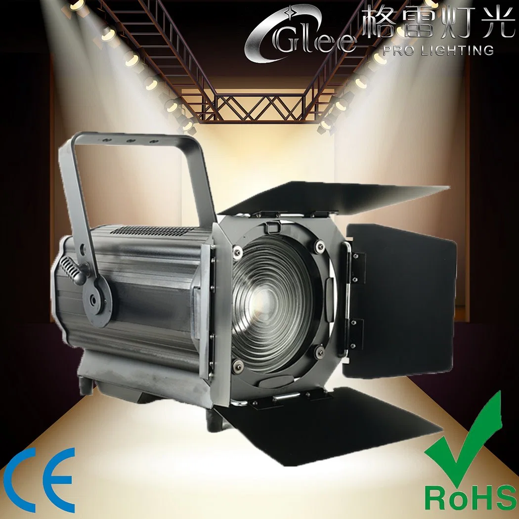 200W RGBW LED Auto Electric Motorized Zoom Fresnel Theatrical Spotlight