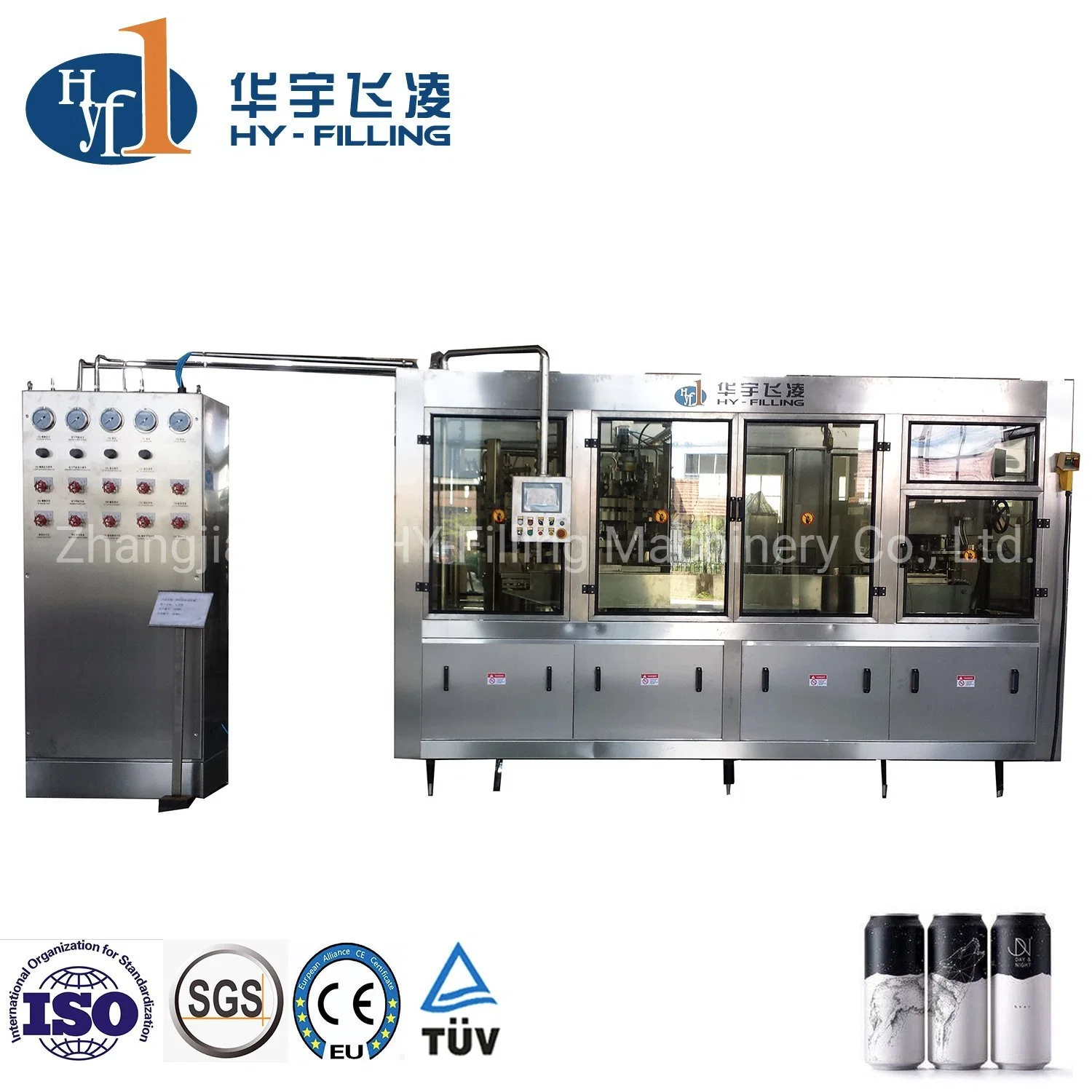 Can Liquid Drink Production Line Energy Carbonated Drinks Sparking Water Filling Machine