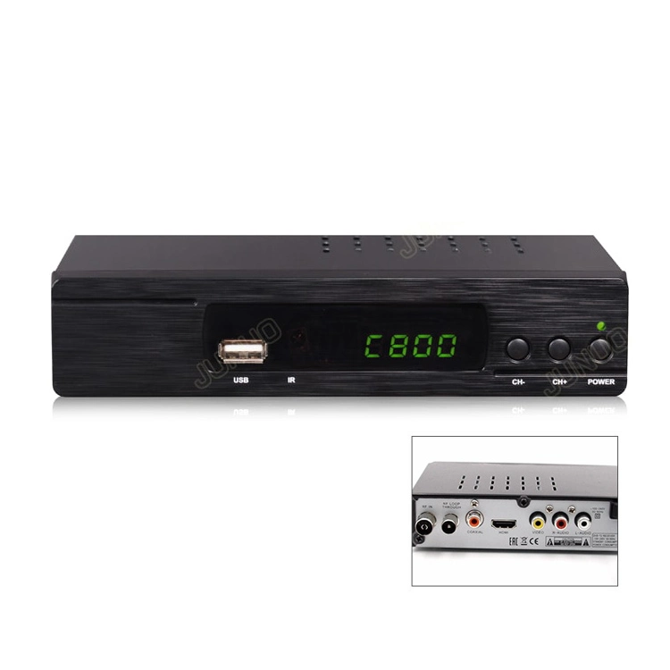 Junuo DVB-T2 Caixa de TV MPEG4 H264 Mini-ficha Scart Decodificador HD digitais DVB T2