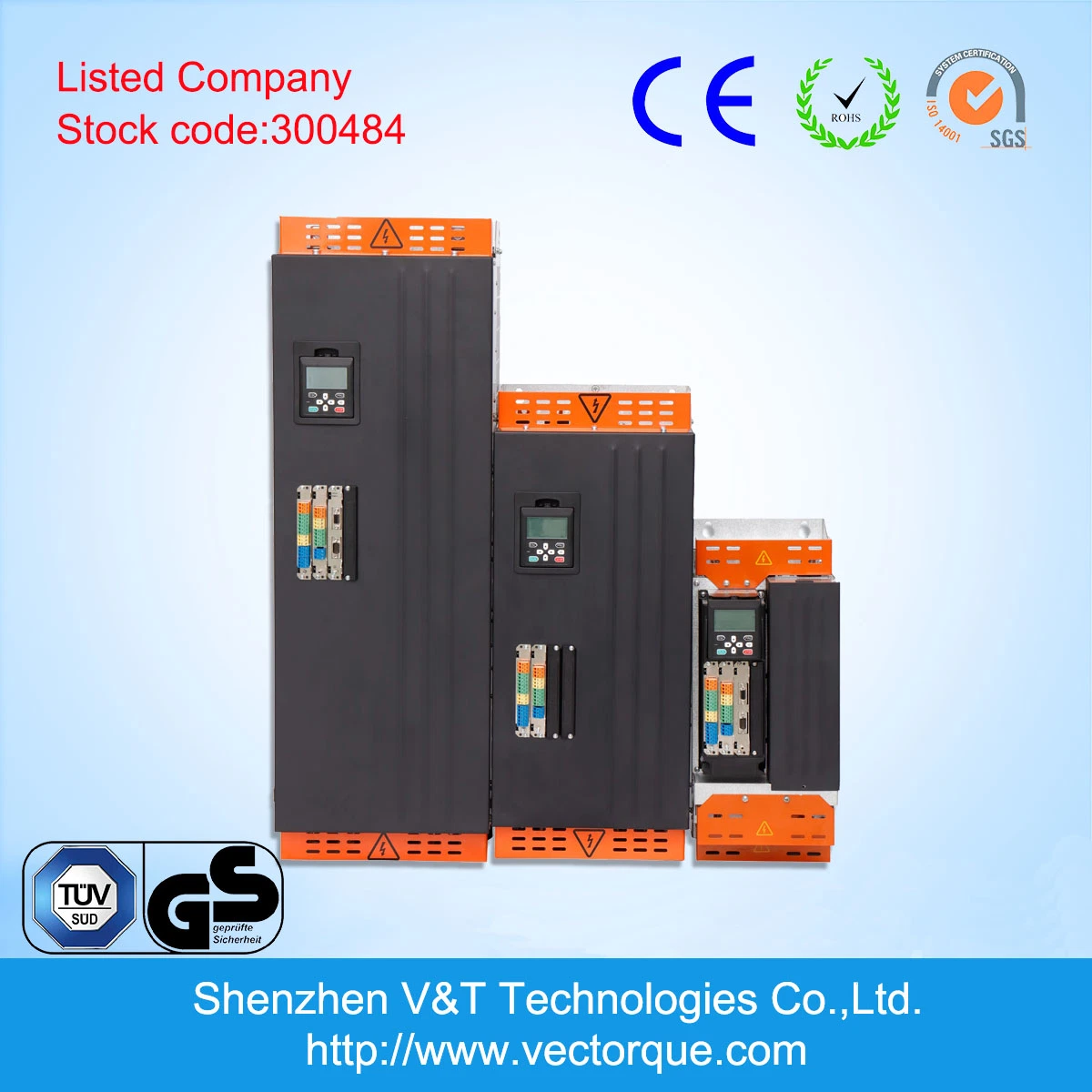 Vts100 45kw V/F Vector Torque Control with Encoder Feedback AC Drive