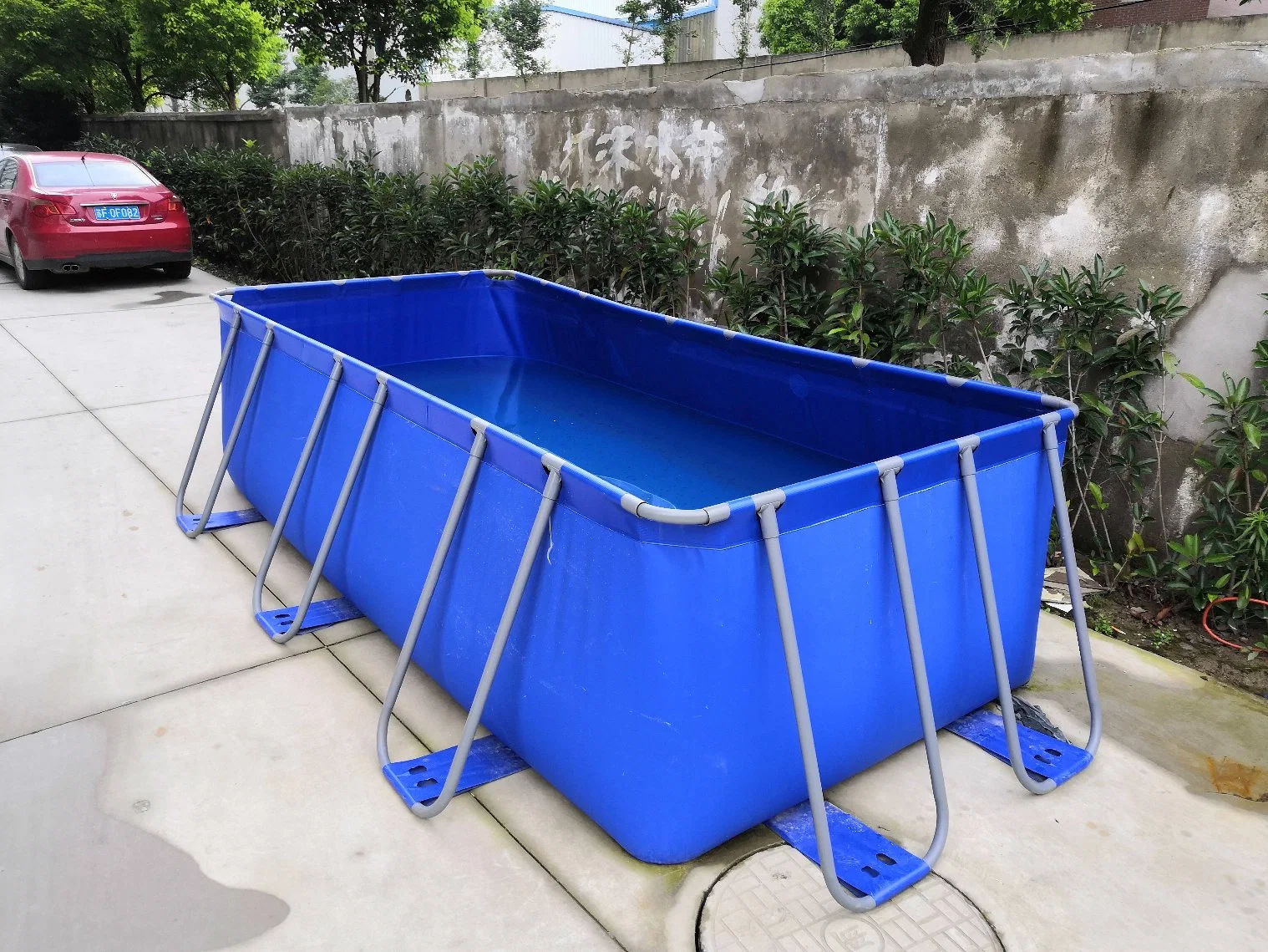 Dfspo Nouveaux produits aquatiques gonflables Cadre Vitesse Piscine de natation facile à installer