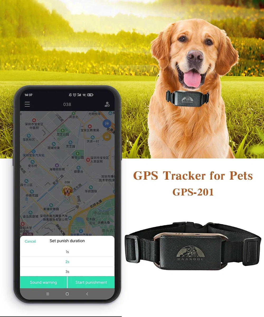 Appareil de suivi pour les animaux de compagnie Anti-Lost chien Tracker GPS 201 étanche le comportement de formation produits Pet Pet Tracker GPS