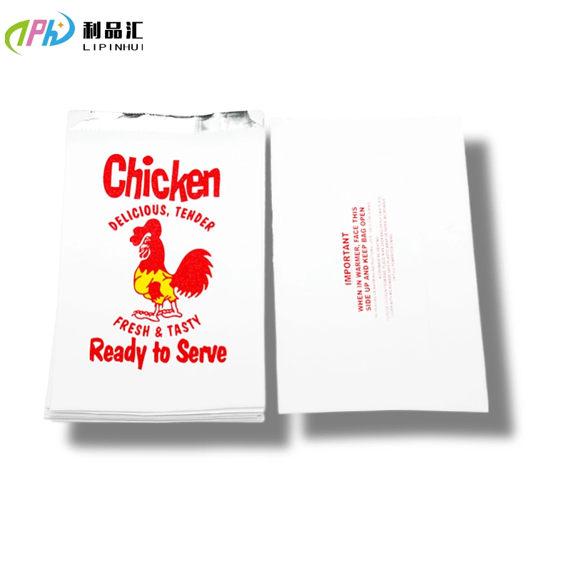 Aluminum Foil Paper Bag Heat Resistant BBQ Takeaway Bag Chicken Hot Dog Kraft Packaging Bag