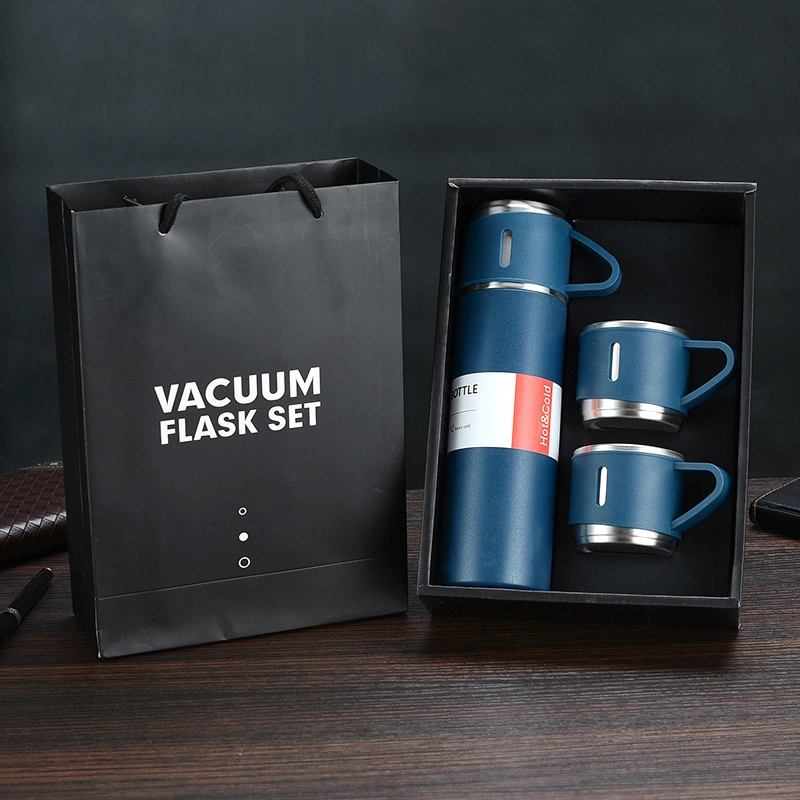 Coffret cadeau Thermos de haute qualité pratique pour les entreprises emballage Réunion annuelle entreprise logo imprimé lettrage bouteille d'aspirateur Thermos