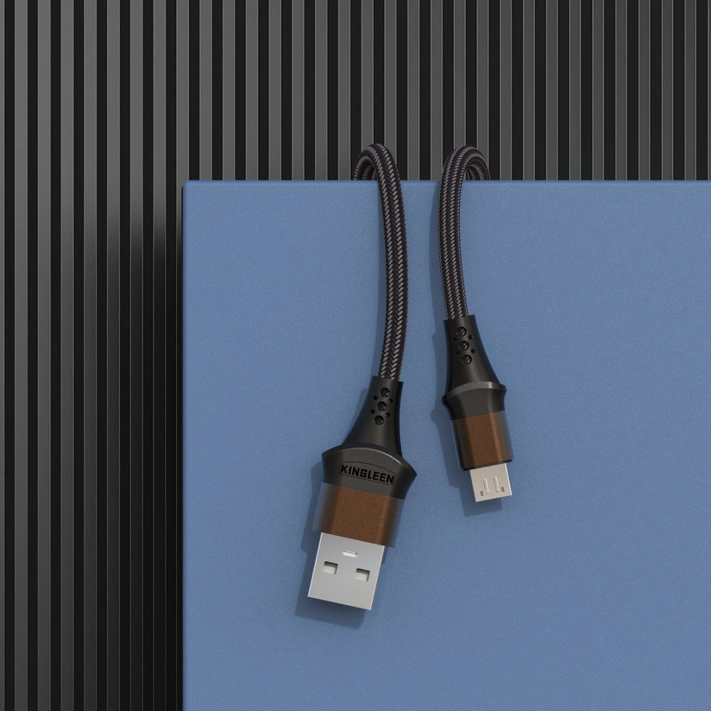 Custom 1m 2m de alta calidad de teléfono celular resistente carcasa de metal trenzado Nylon Micro USB cable de datos de carga