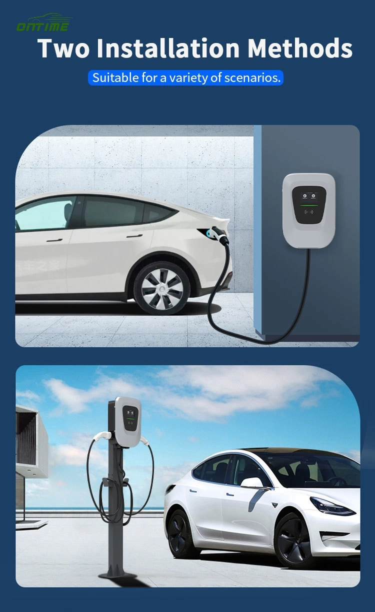 Norme européenne de l'énergie murale Double-Gun voiture AC commerciales Fabricant de pieux de charge de la numérisation de charge de la vente directe Ontime Mini EV 2022