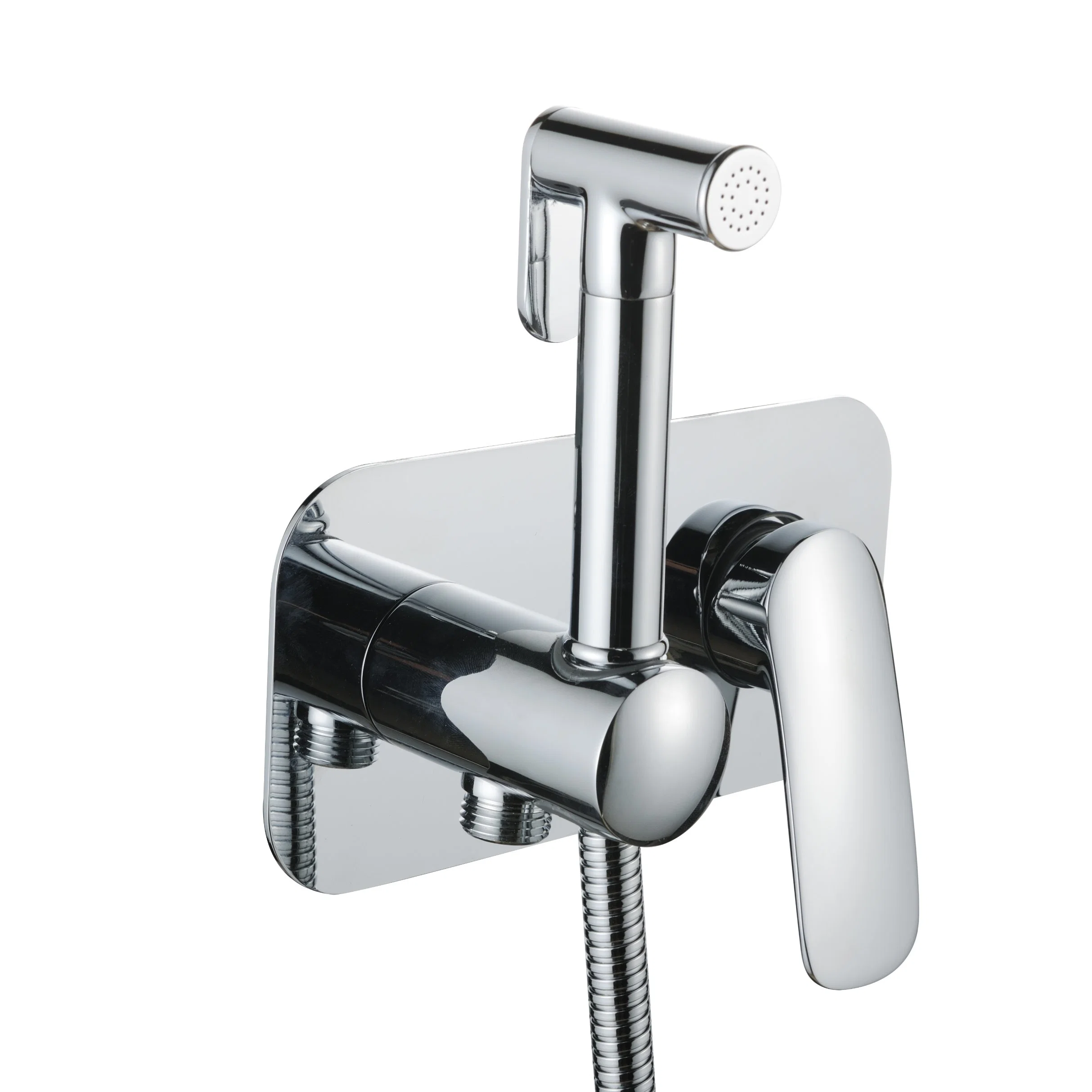 Wall Mounted Exposed Polished Chrome Brass Bath Mixer Bathtub Faucet Tap