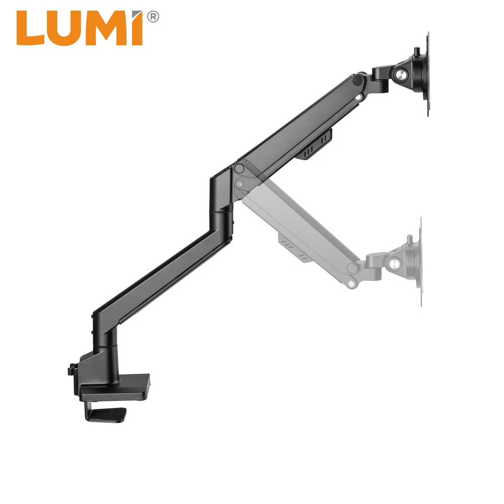 Wholesale/Supplier OEM ODM Customized Height Adjustable Desktop Computer Aluminum Monitor Bracket Arm