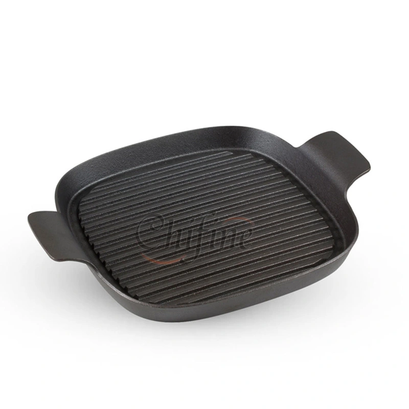 Customized BBQ Grill Cookware Frying Pan Sand Cast Iron Pan