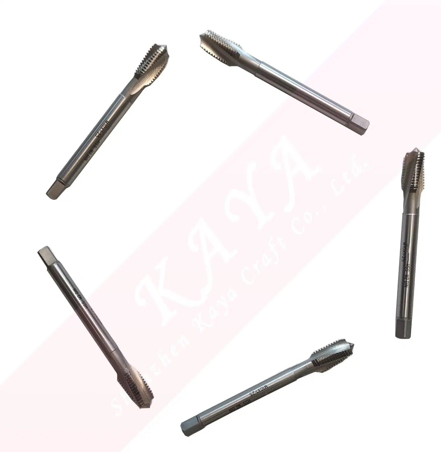 Spiral Flute HSS Machine Taps High Speed Steel Spiral Point Spiral Flute HSS-M2-DIN-M10X1.25