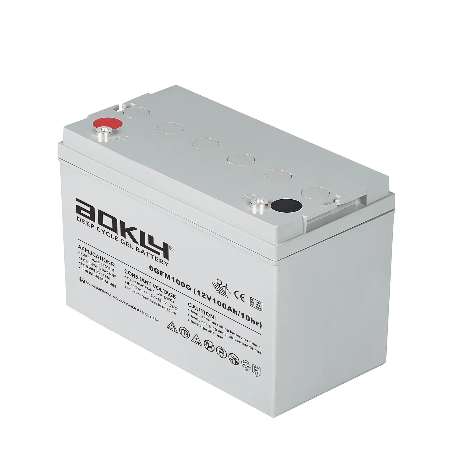 Aokly 12V 100ah Deep Cycle Marine Rechargeable Gel Battery Maintenance Free Solar / Wind Power Storage