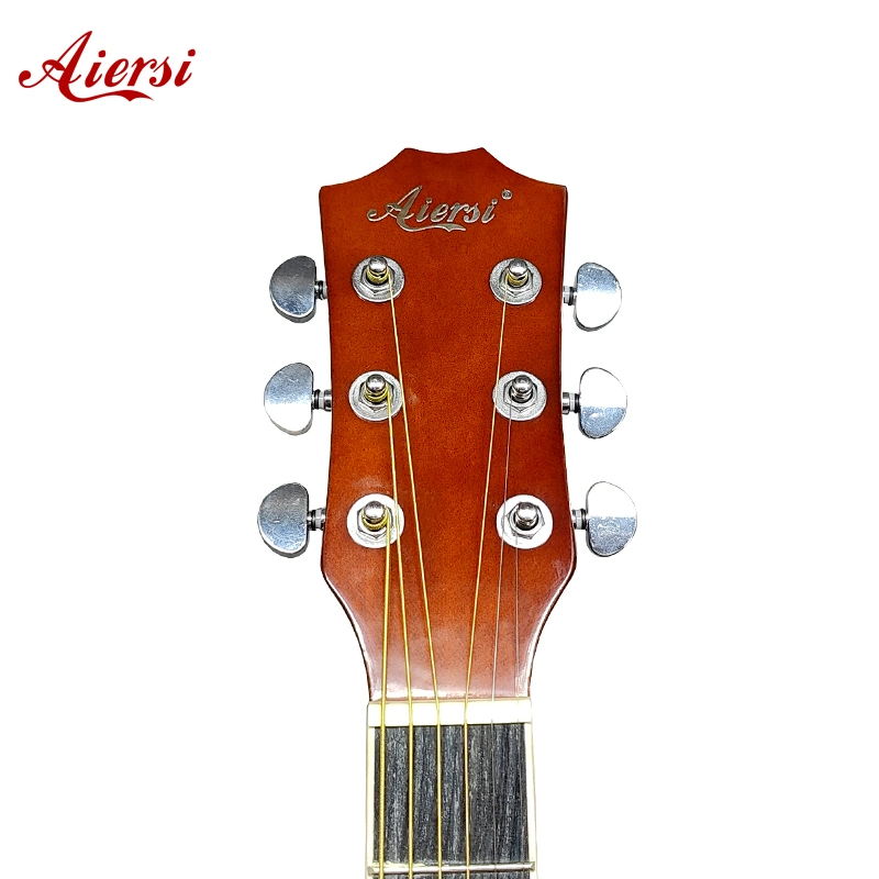 Aiersi Brand High quality/High cost performance  Glossy Sunburst Colour 41 Inch Folk Guitar Acoustic Music Instrument