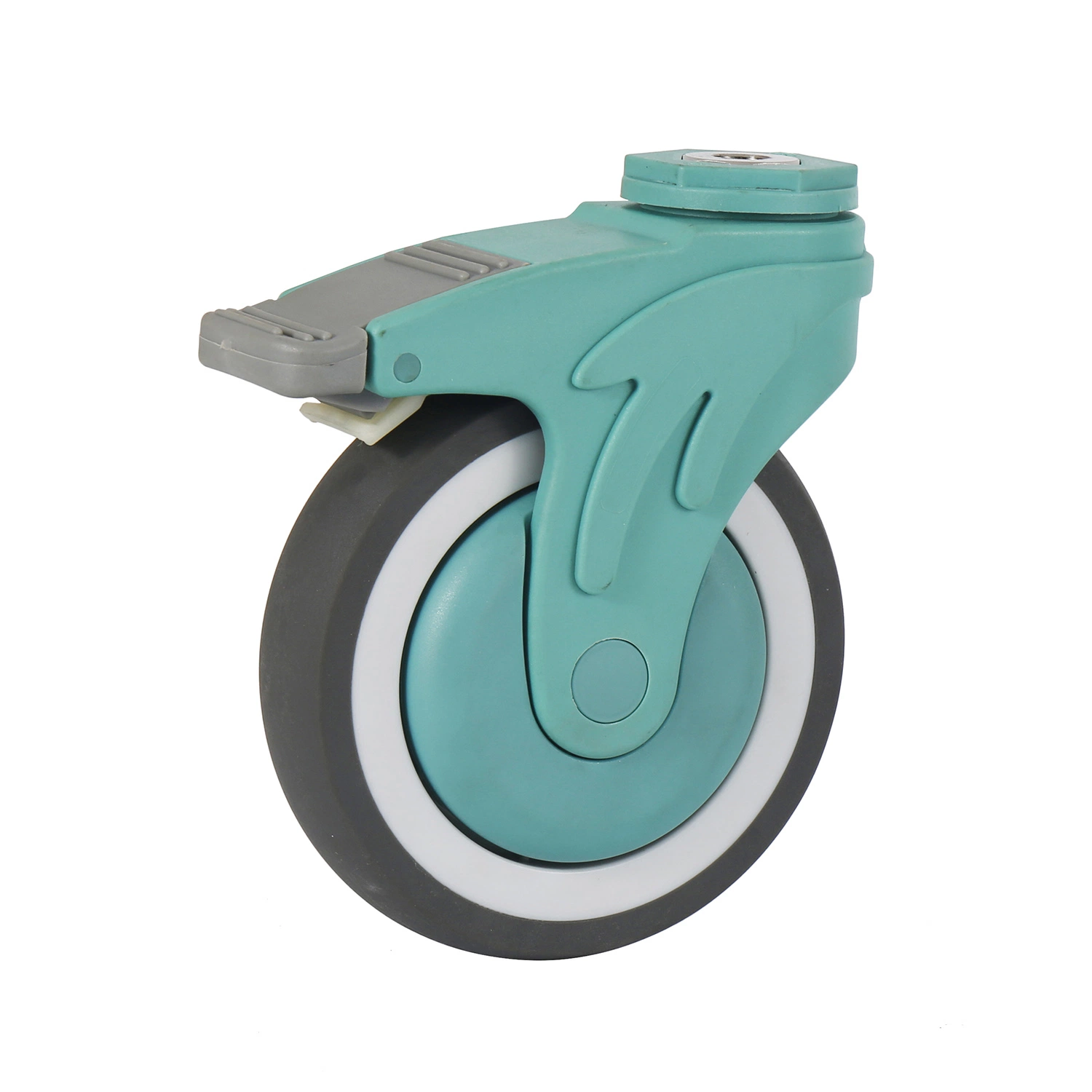 OEM/ODM 4 Inch Caster Wheel Super Rubber Plastic Wheel with TPR Medical Trolley Wheels