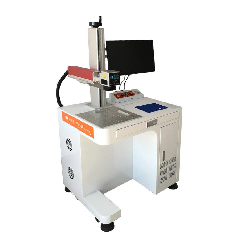 Fiber Laser Marking Machine Printer/Desktop Laser Printer for Printing on Plastic Bottle/Battery/PVC/Metal