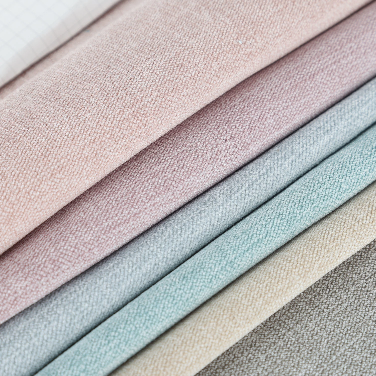 100% Polyester Woven Plush Velvet Chenille Imitation Linen Dyed Plain Stripe Fabric for Furniture Sofa Cushion Bedding Upholstery Cloth