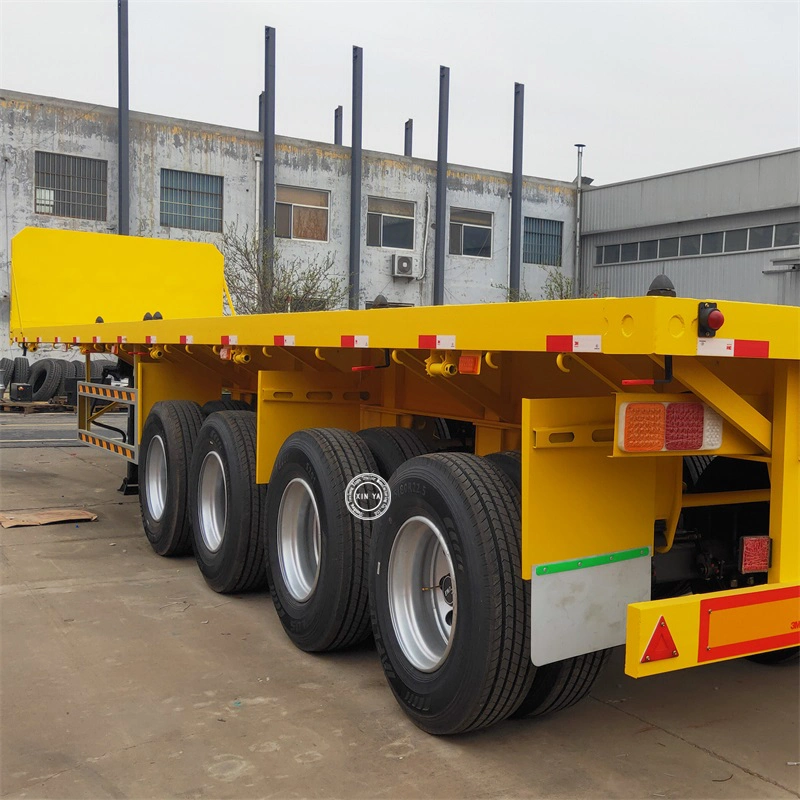 Xinya Nouvelle remorque de camion de transport de conteneurs à plate-forme de 40 pieds 40 pieds 3 essieux semi-remorque à plateau à vendre