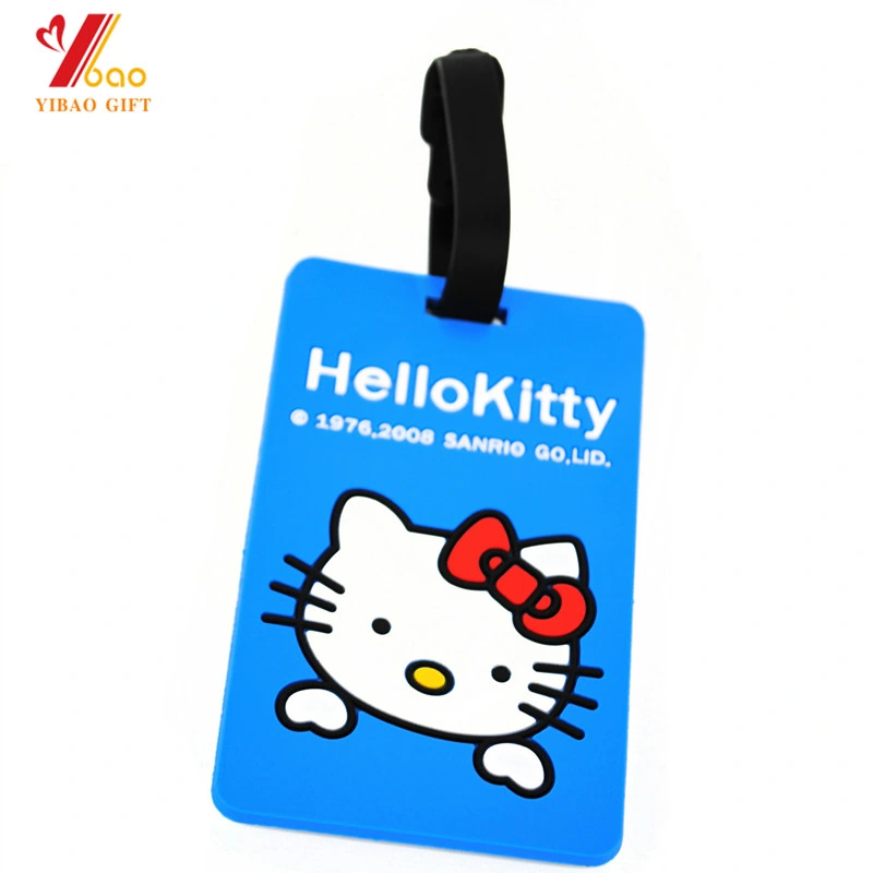 Promotional Custom Logo Travel 3D Soft PVC Luggage Tag, Rubber Airline Bag Tags