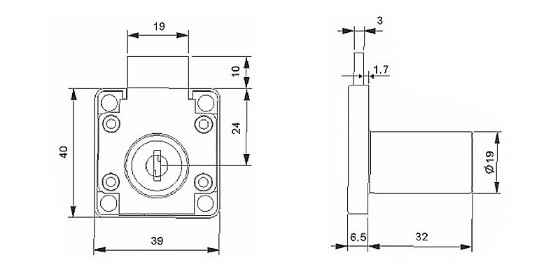 High Quality Furniture Office Computer Desk Lock Metal Desk Drawer Locks