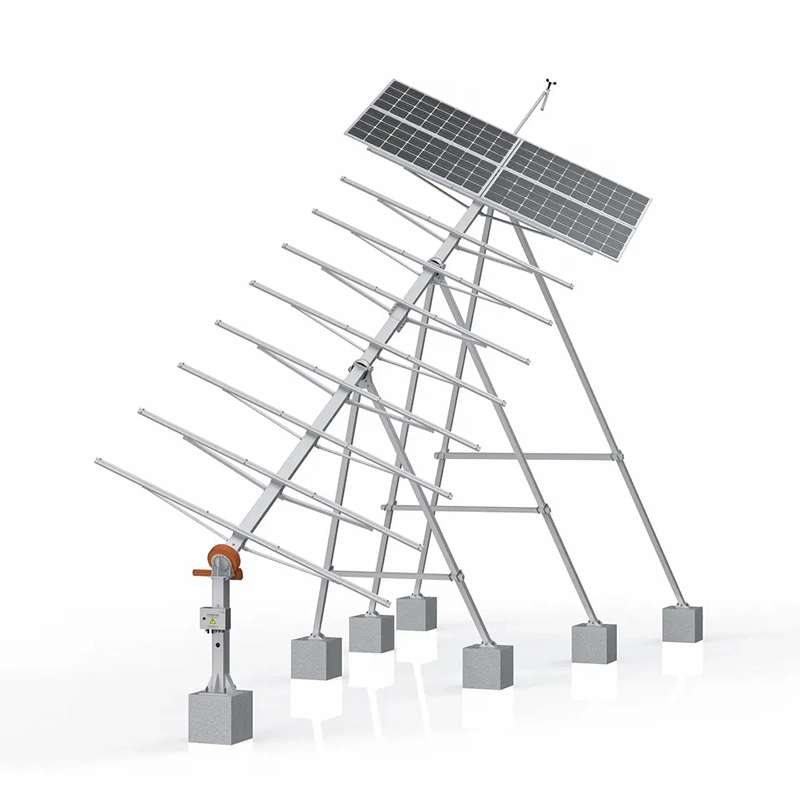 0.5Kw~100kw Kit de Seguimiento Solar de un solo eje de inclinación seguidor solar el Sistema de montaje