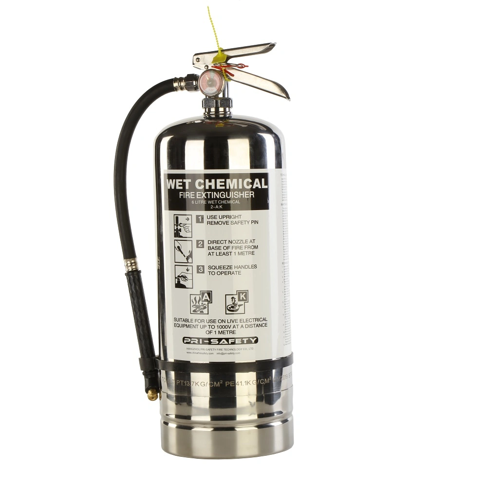 Wet Chemical Class K F Stainless Steel Fire Extinguisher SUS304 Cylinder