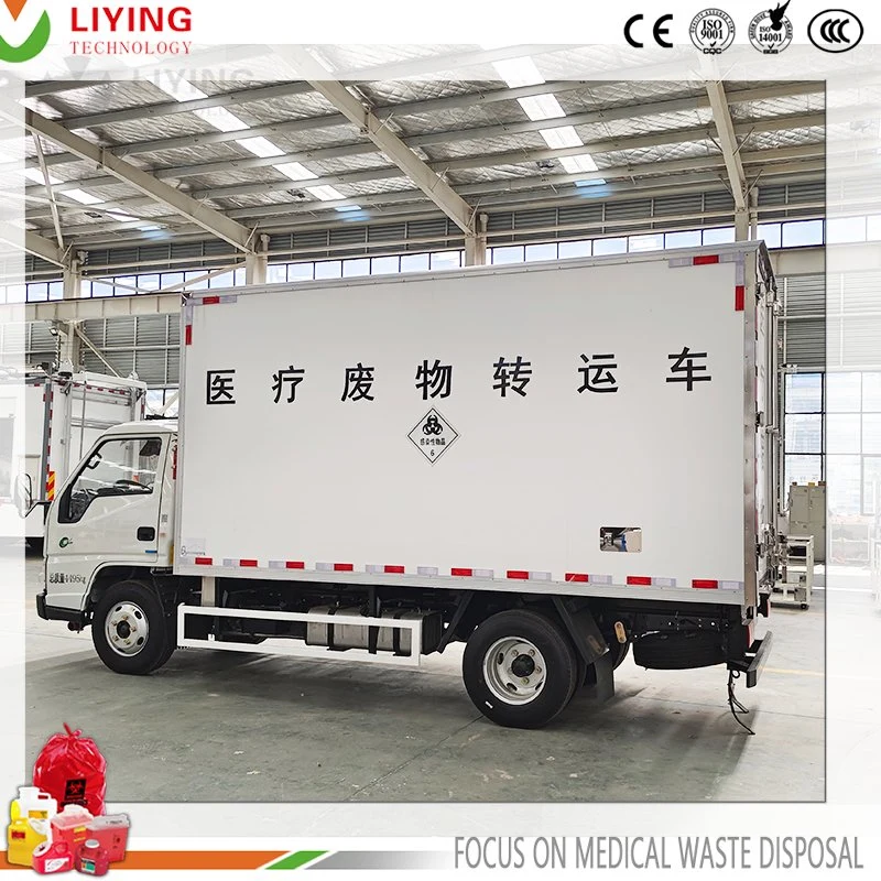 Hospital Clinical Waste Collection Truck Medical Refuse Transfer Vehicle with Refrigeration Function Waste Shipping Vehicle