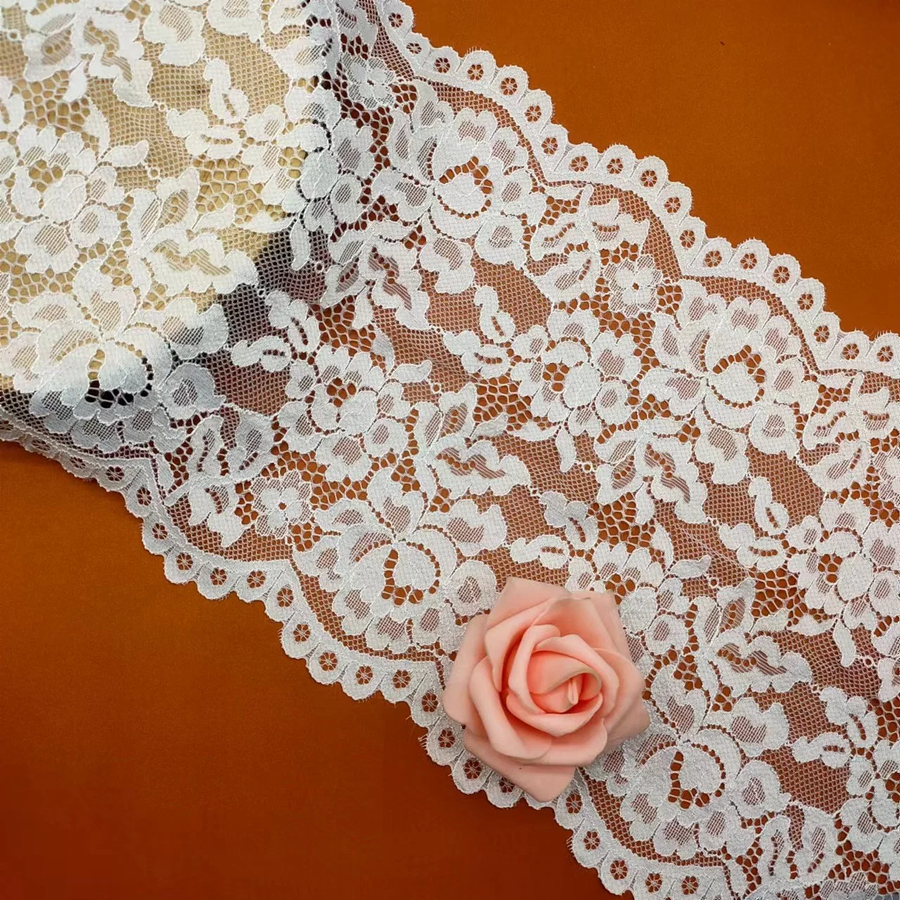 X3512 Fashion New Women Casual Elastic Weeding Trim Lace