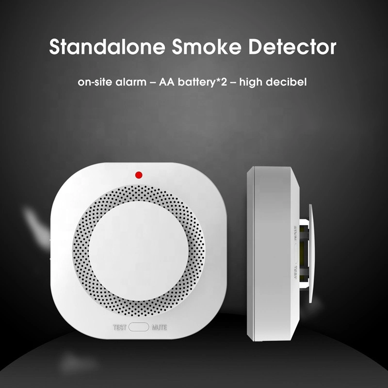 Home Security do sistema de alarme endereçável e controle remoto Wireless Smart de Incêndio Detector de Fumaça com bateria