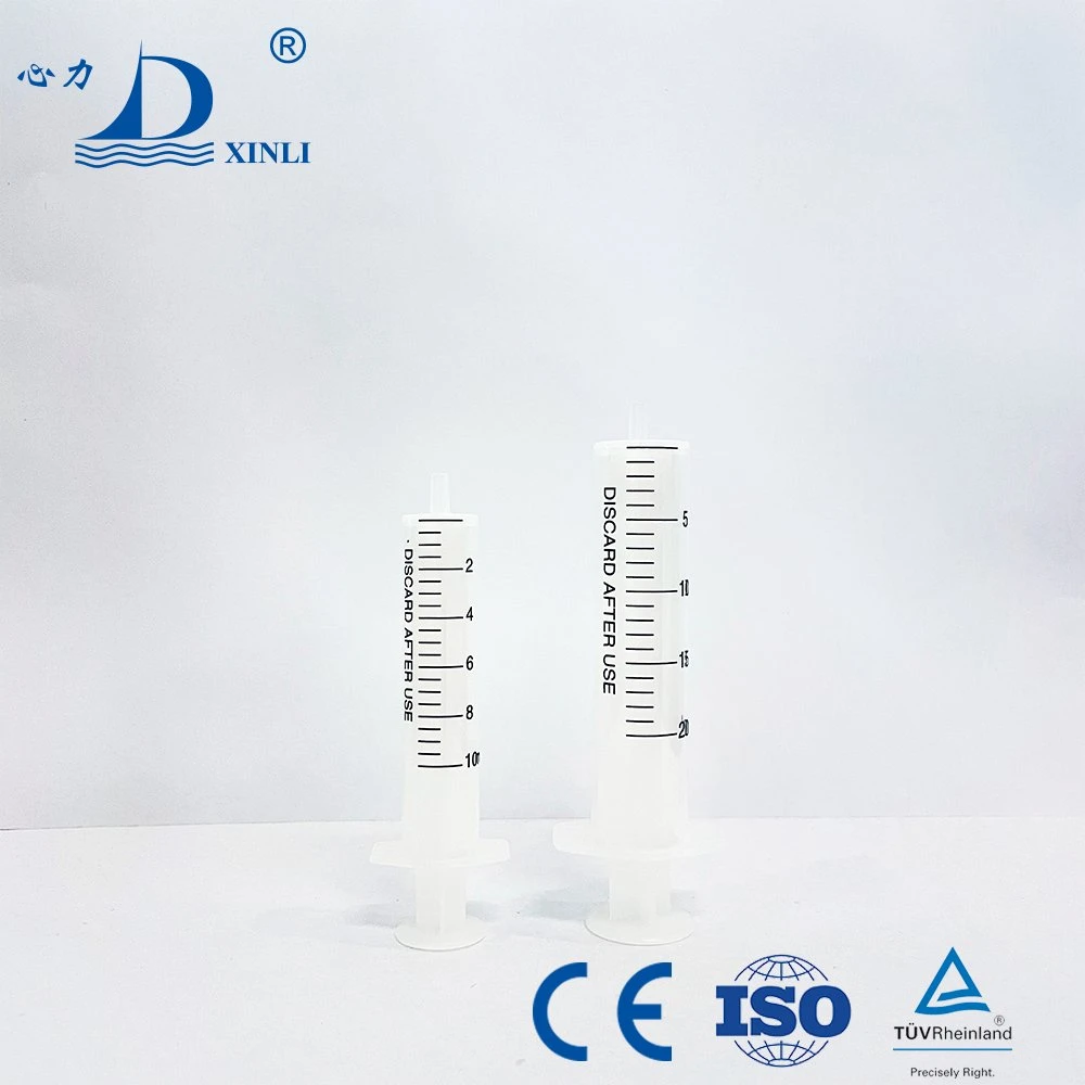 Medical 2cc 5cc 10cc 20cc Safety Disposable 2-Part Syringe with Optional Needle CE Approved