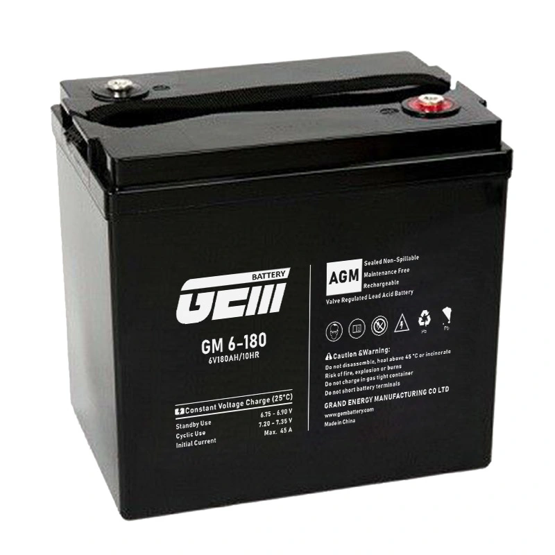 GEM Batterie 6V180ah Deep Cycle Gel Solar Bateria für Solar/Wind/Pumpe/Marine/Generator