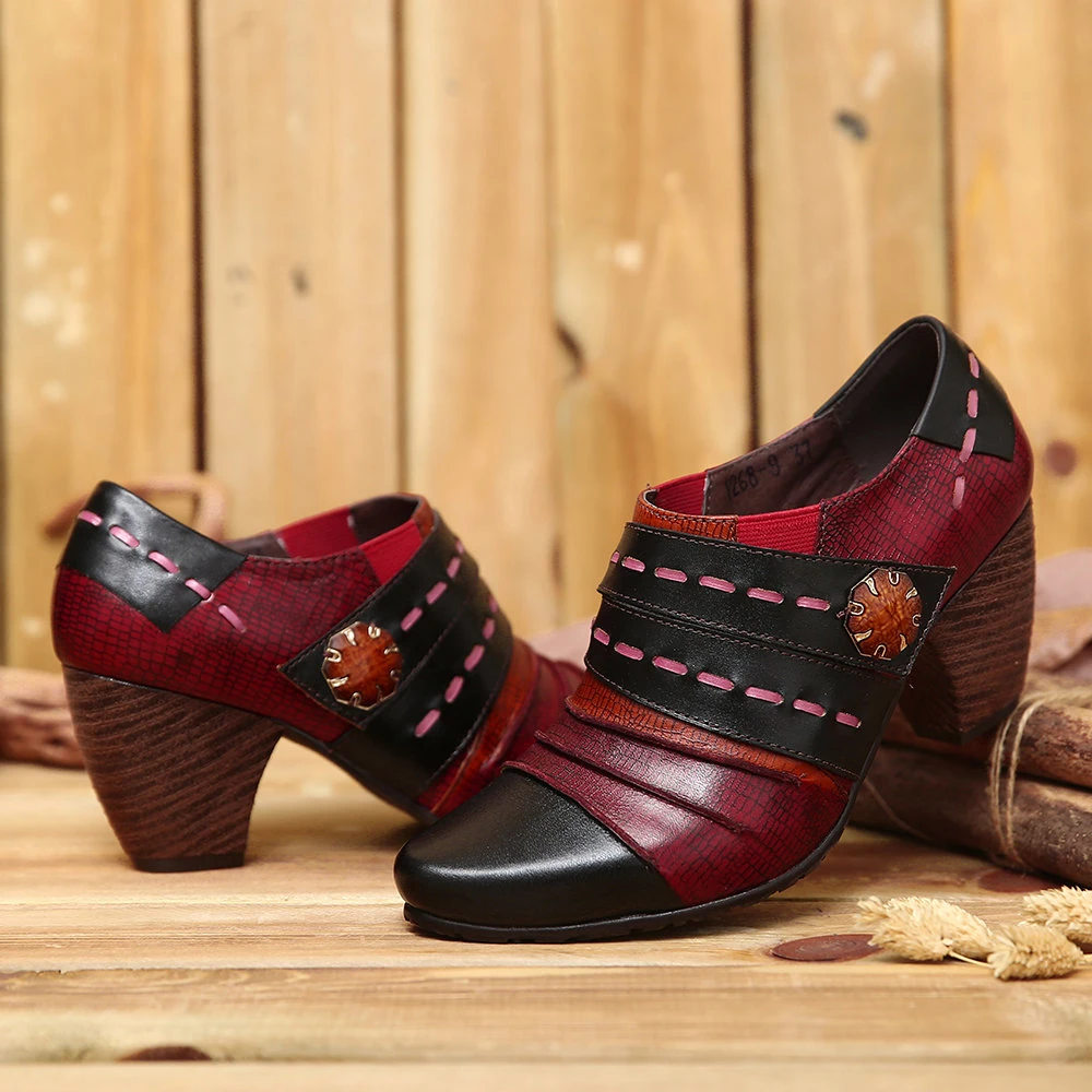 Wholesale/Supplier Three Colors Artistic Lady Shoes Pumps Leather Shoes