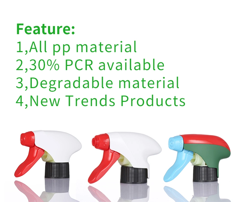 Reciclable y degradable 30% arriba PCR Cap para el Automotor Sistema de pulverización de bomba de tapón de tornillo de extremo abierto fácil Triggers SL-011c