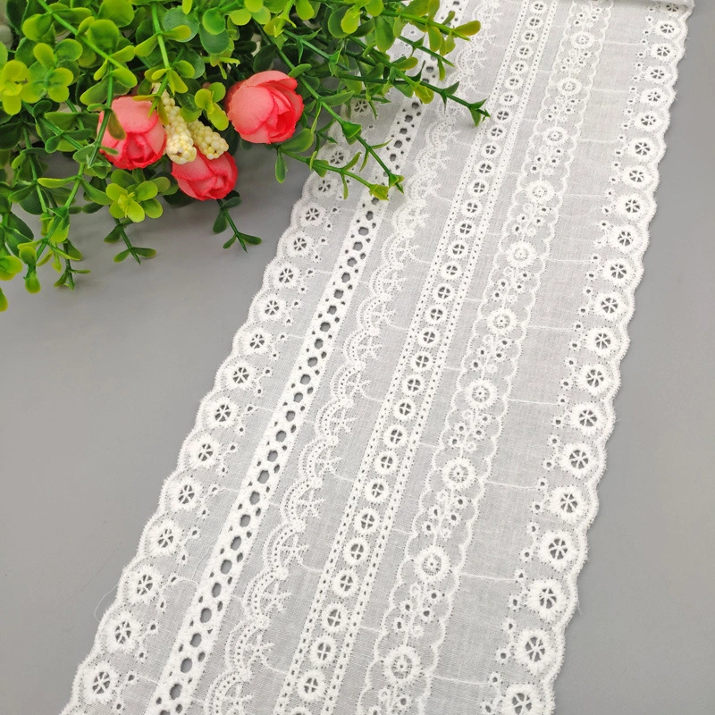 Cheap Cotton Embroidery Lace Trim for African Lingerie or Bra Pattern No Stretch Trim for Ladies Dress Tailoring Material Lace Fabric