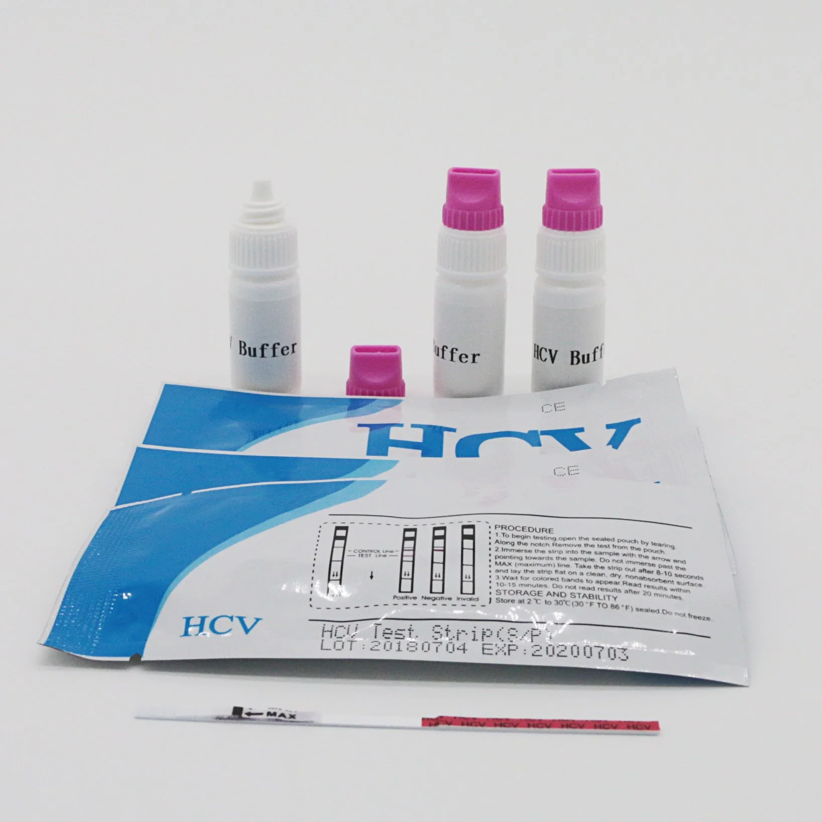 Bandelette de test HCV jetable avec ce et ISO