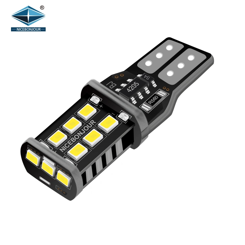 Highlight T15 T16 W16W LED Reverse Light Bulb Canbus LED Backup Parking Light Car Lamp Bulbs 15SMD 2835 T15 LED 12-24V